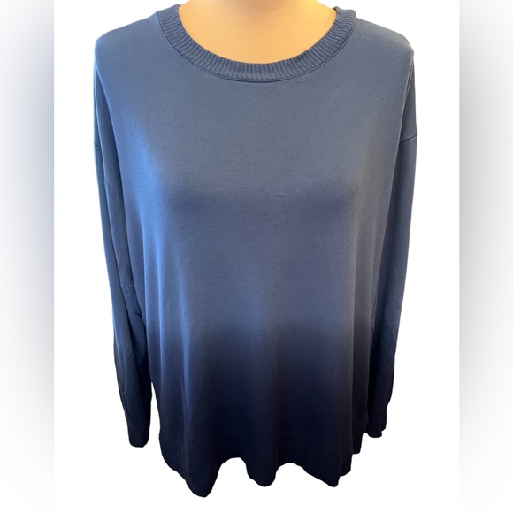 Splendid Women’s Super Soft Jersey Ombre Dip Dye Sweatshirt Pullover Top XL - Picture 2 of 9